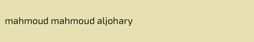 mahmoud mahmoud aljohary